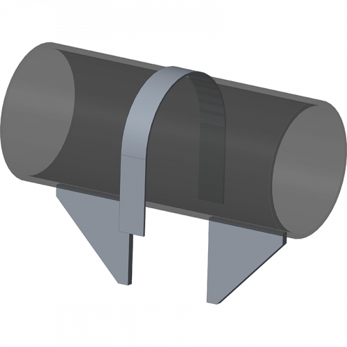 Опора неподвижная хомутовая для тепловых сетей ТС-659.00.00-03 57х25х75 мм Серия 5.903-13 выпуск 7-95 0,4 кг