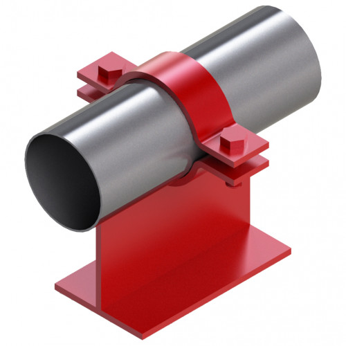 Опора неподвижная хомутовая тавровая для тепловых сетей исп. А11У 09Г2С 57х100х170х106 мм ОСТ 36-146-88 2,6 кг