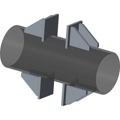 Опора неподвижная двухупорная для тепловых сетей ТС-660.00.00 820х300х266х1060 мм Серия 5.903-13 выпуск 7-95 43,2 кг