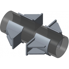 Опора неподвижная двухупорная усиленная для тепловых сетей ТС-662.00.00 108х70х115х238 мм Серия 5.903-13 выпуск 7-95 5,6 кг